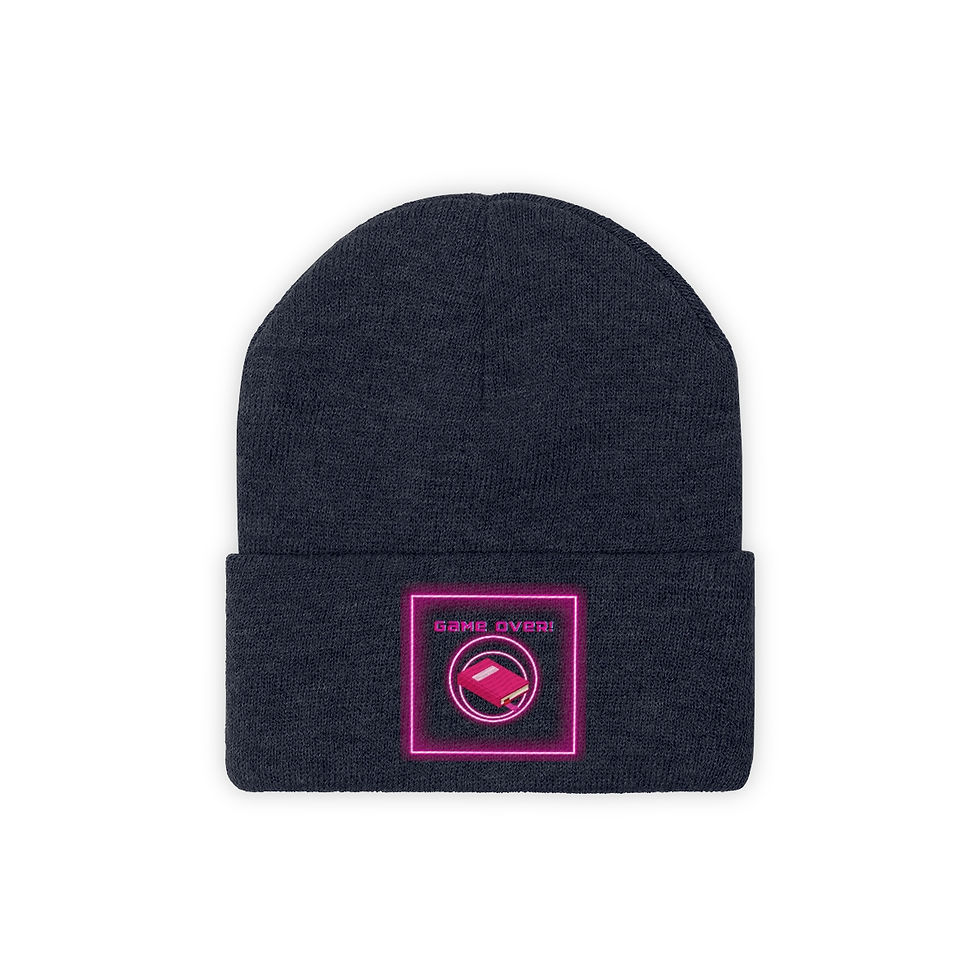 Thumbnail: Pink Square: Game Over: Knit Beanie
