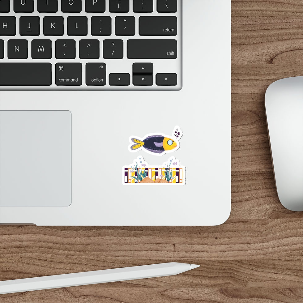 Thumbnail: Crazy Clown Fish 3: Die-Cut Stickers