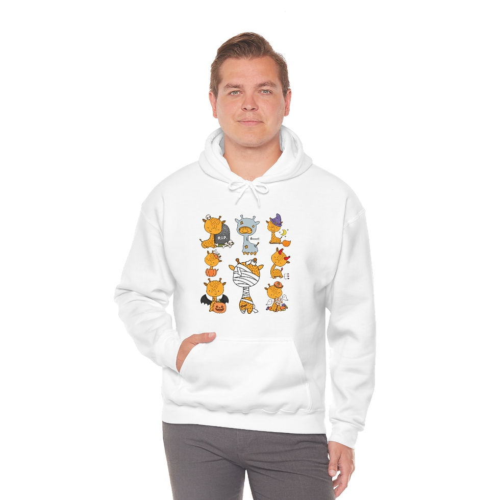Thumbnail: Giraffe Halloween Party Pattern: Unisex Heavy Blend™ Hooded Sweatshirt