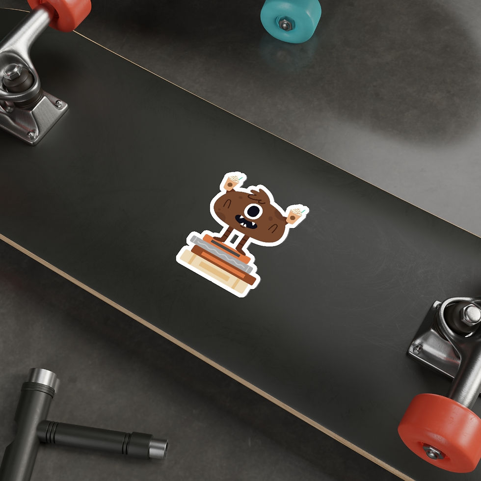 Thumbnail: Brown Monster Die-Cut Stickers