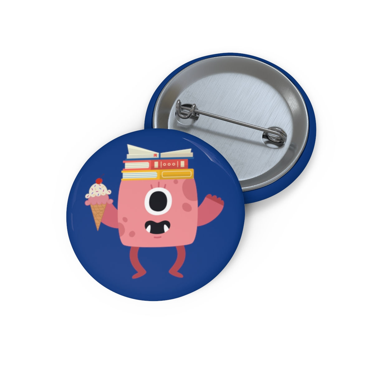 Pink Monster Custom Pin Buttons