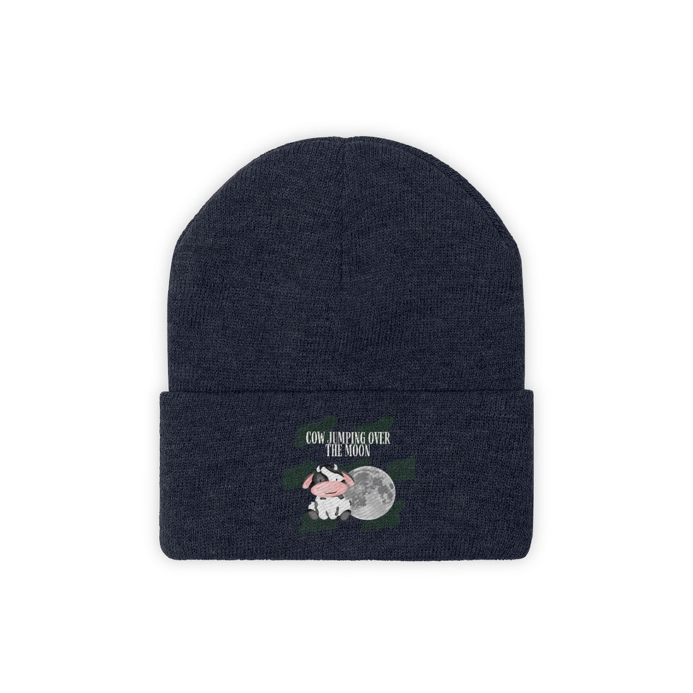 Thumbnail: Cow Jumping Over The Moon: Knit Beanie