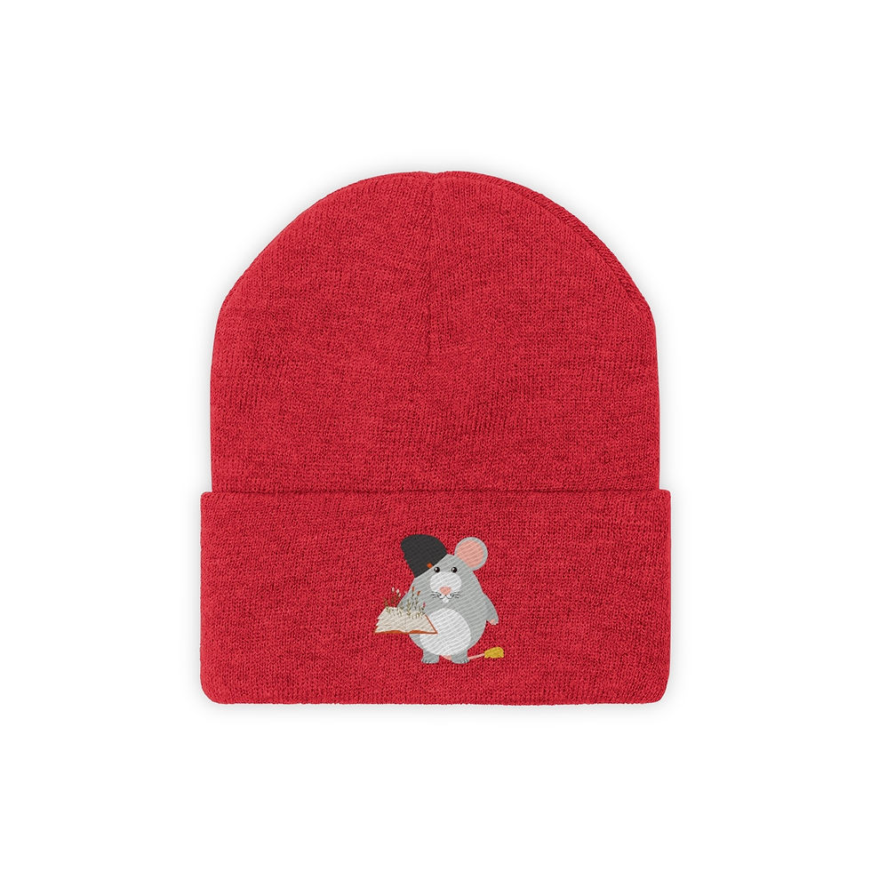 Thumbnail: Mouse Book Lover:  Knit Beanie