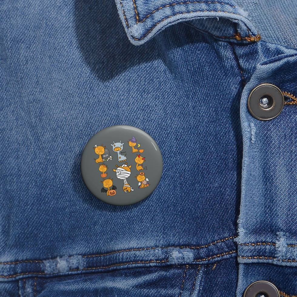 Thumbnail: Giraffe Halloween Party: Pin Buttons