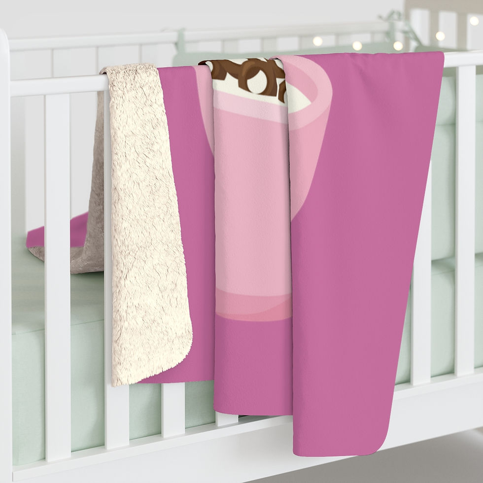 Thumbnail: Pink Bowl of Book Cereal: high quality cozy fleece blanket