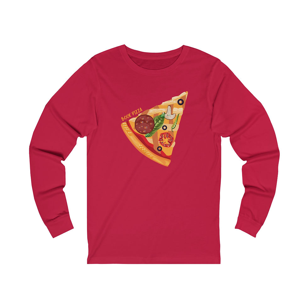 Thumbnail: Book Pizza long sleeve tee