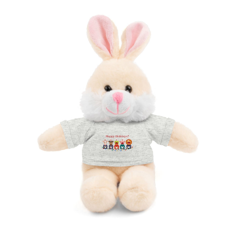 Thumbnail: Happy Holidays Animals And Lights Design: Stuffed Animals with Tee