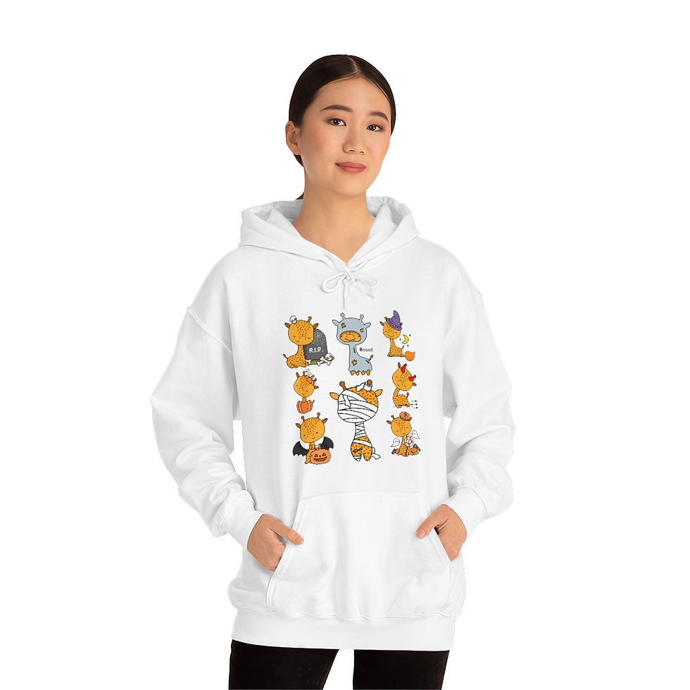 Thumbnail: Giraffe Halloween Party Pattern: Unisex Heavy Blend™ Hooded Sweatshirt
