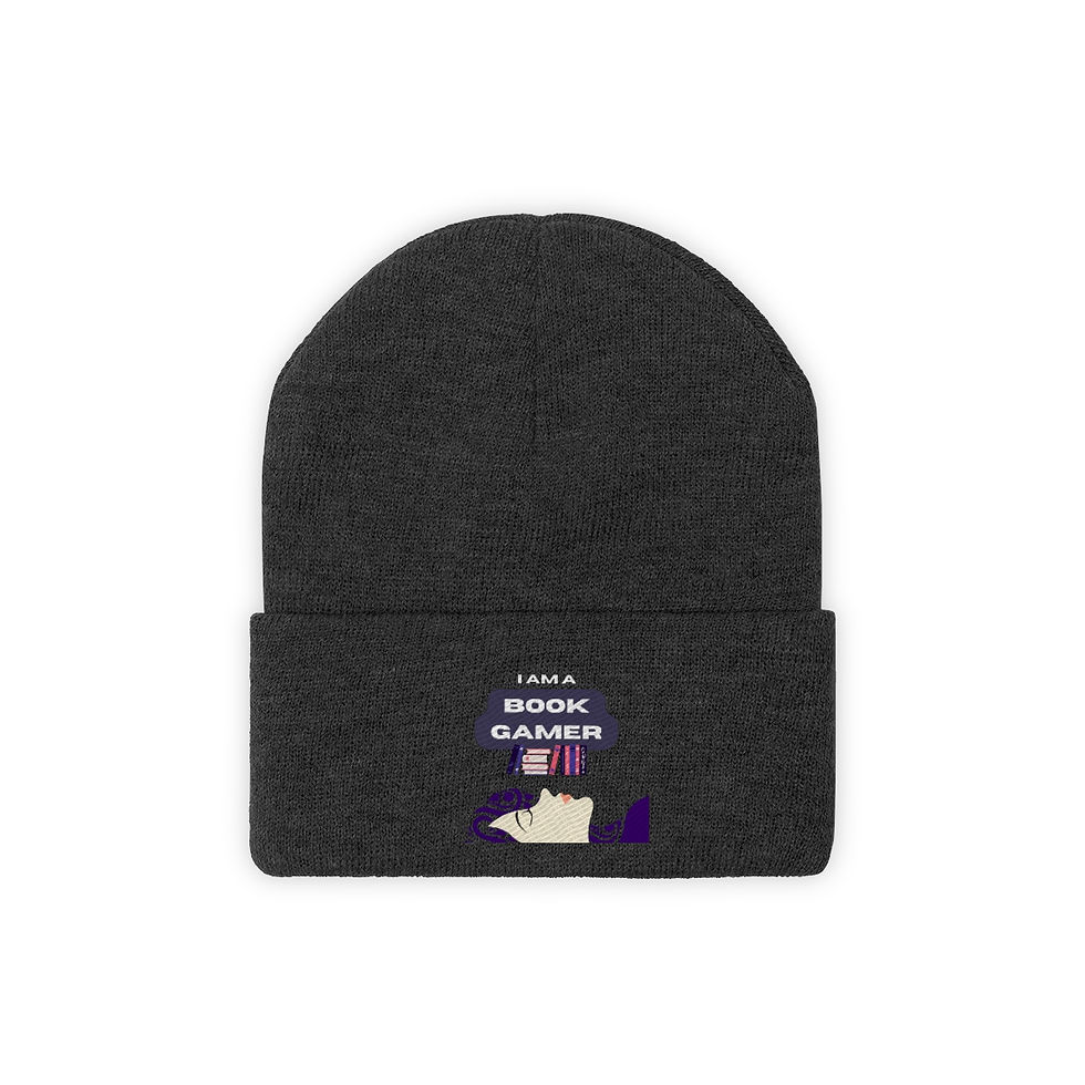 Thumbnail: I am a Book Gamer: Girl down: Knit Beanie