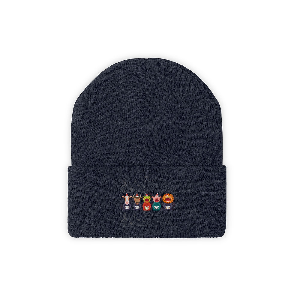 Thumbnail: Animals Singing Their Hearts Out Design: Knit Beanie