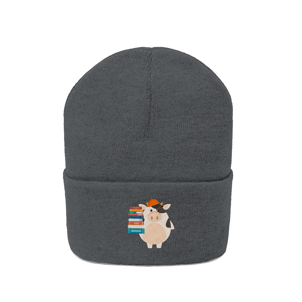 Thumbnail: Cow Book Lover: Knit Beanie