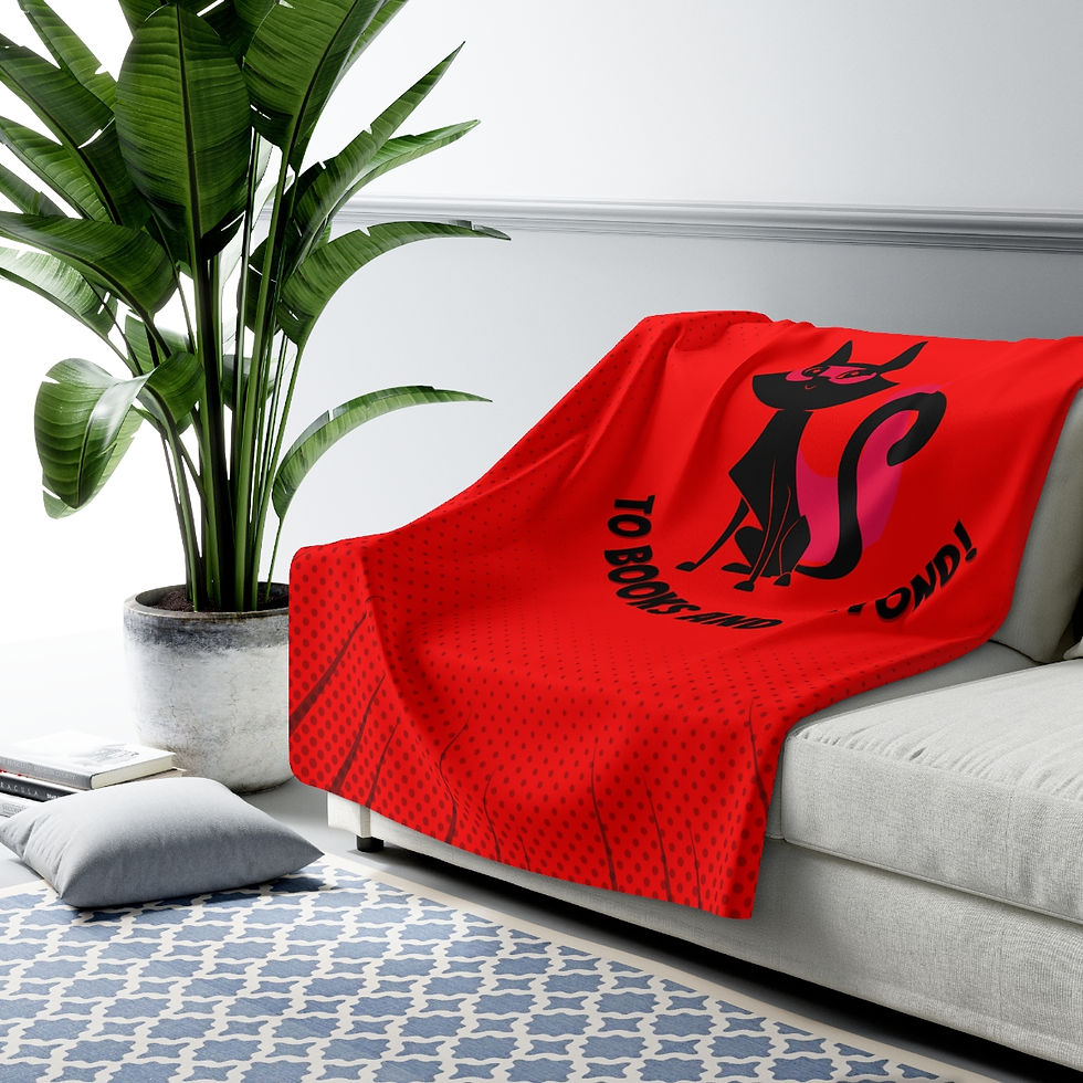Thumbnail: To Books and Beyond Cat Spy: High Quality Cozy Fleece Blanket