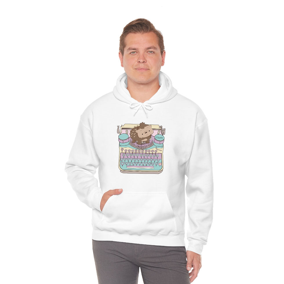 Thumbnail: "Hubbie" Your Writing Buddy: Unisex Heavy Blend™ Hooded Sweatshirt