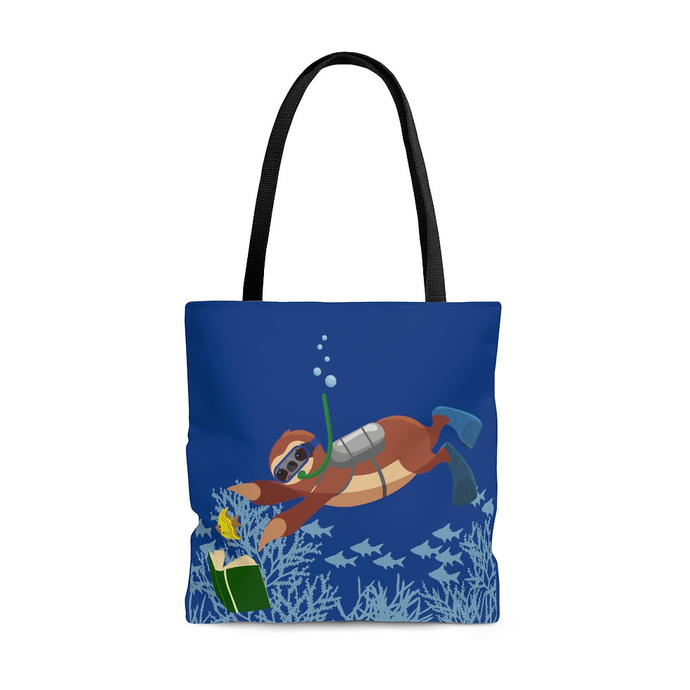 Thumbnail: Sloth Underwater: Tote Bag