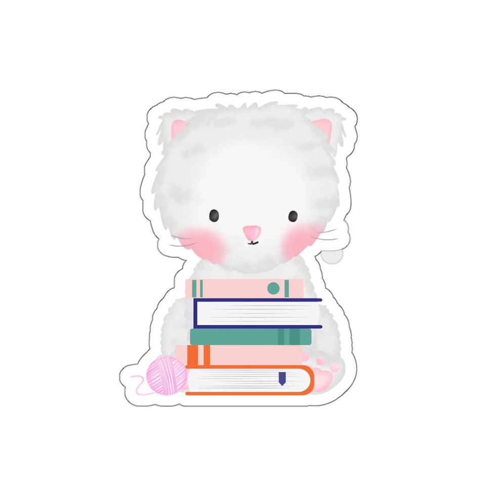 Thumbnail: Sweety Cat White: Die-Cut Stickers