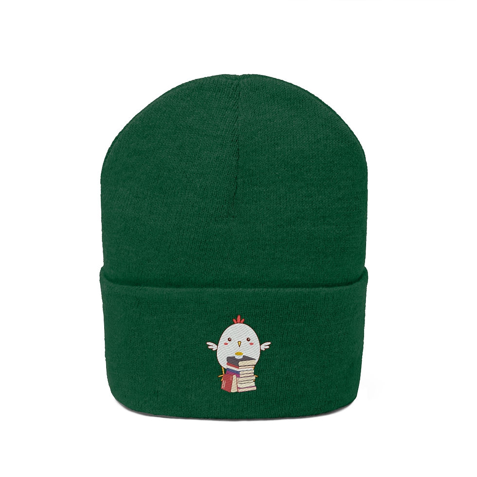 Thumbnail: Chicken and Books: Knit Beanie