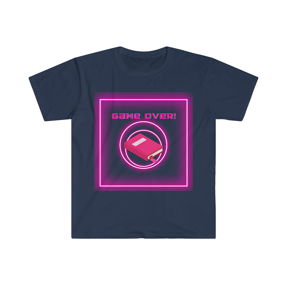 Thumbnail: Pink Square: Game Over: Unisex Softstyle T-Shirt