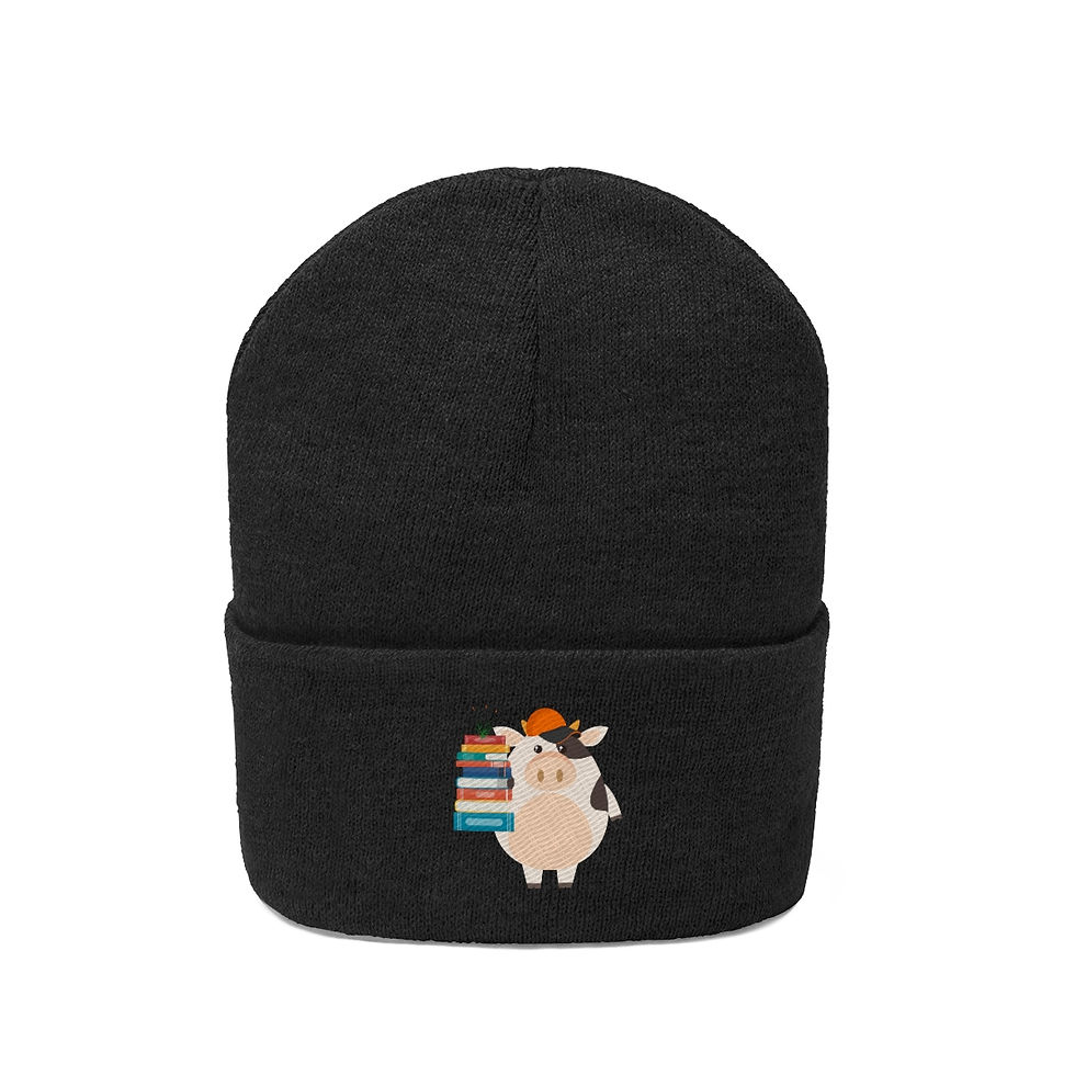 Thumbnail: Cow Book Lover: Knit Beanie
