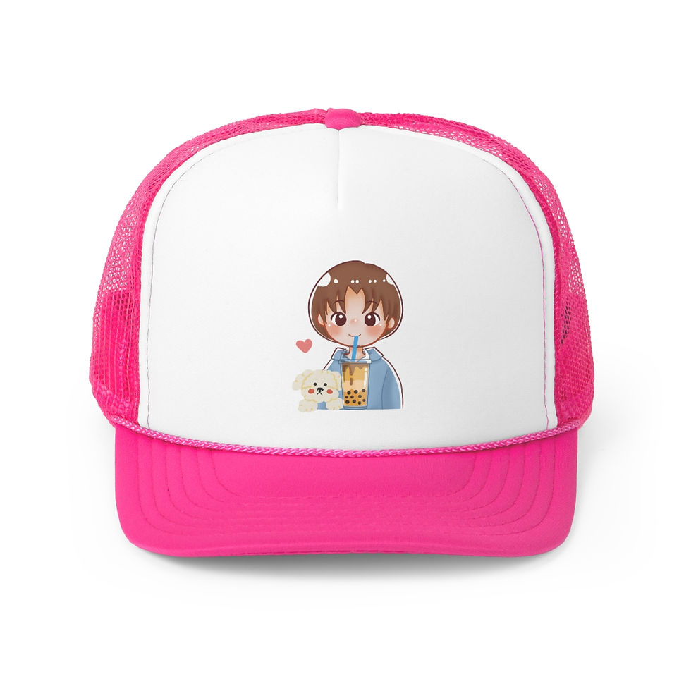 Thumbnail: Boy with Dog And Boba:Trucker Caps