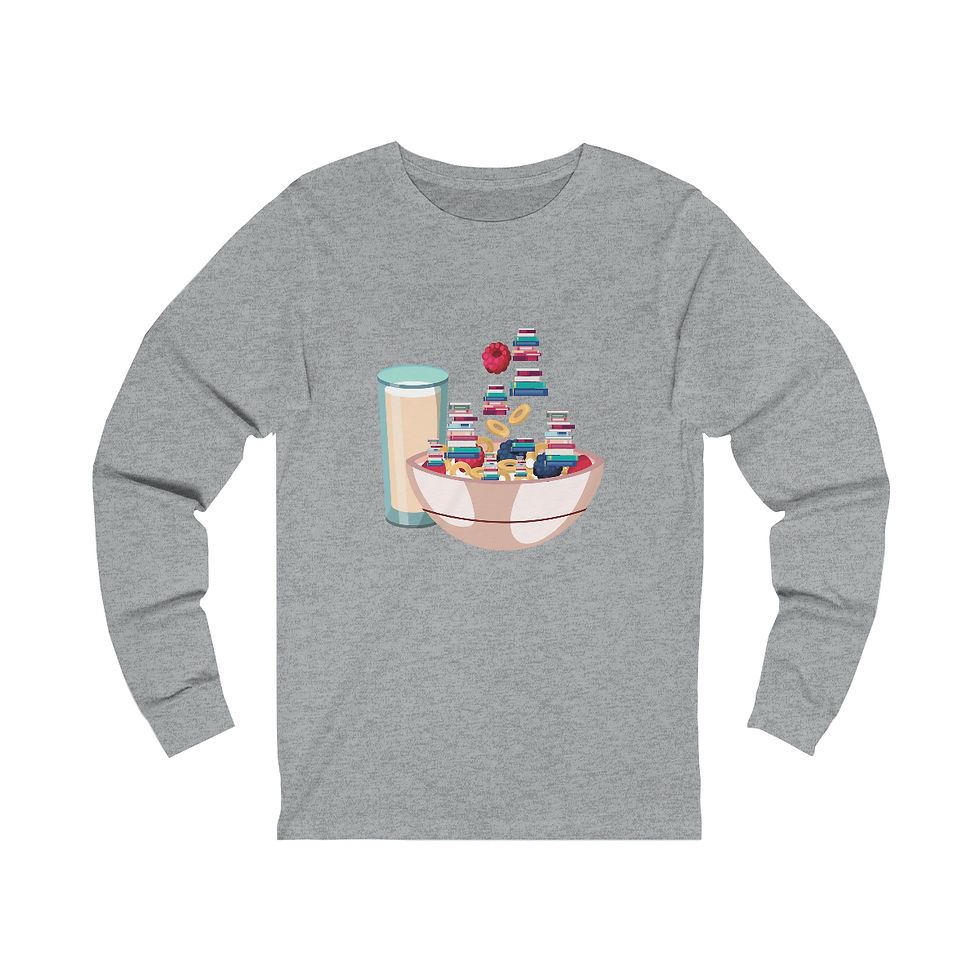 Thumbnail: Raspberry Crunch Book Cereal long sleeve tee