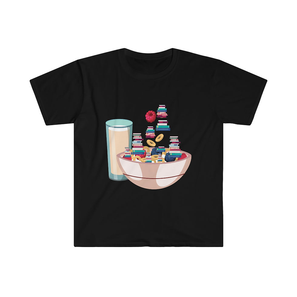 Thumbnail: Raspberry Crunch Book Cereal Unisex Softstyle T-Shirt