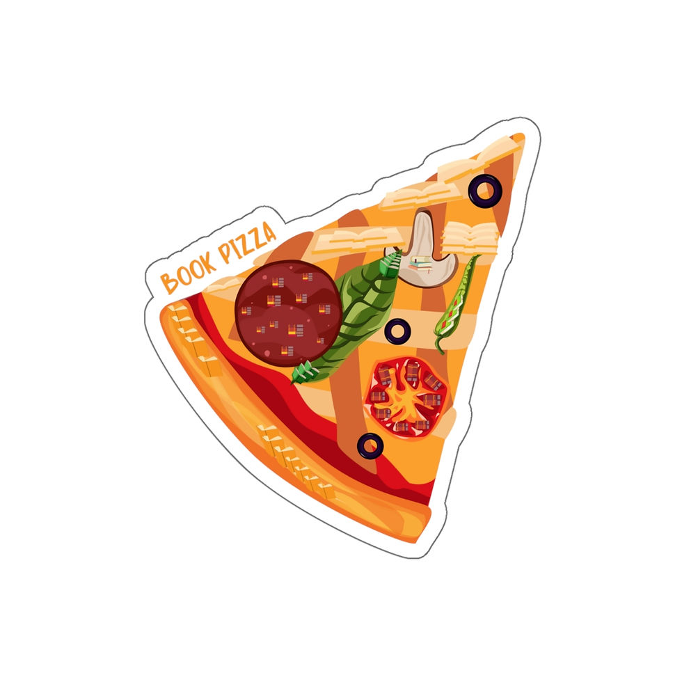 Thumbnail: Book Pizza Die-Cut Stickers