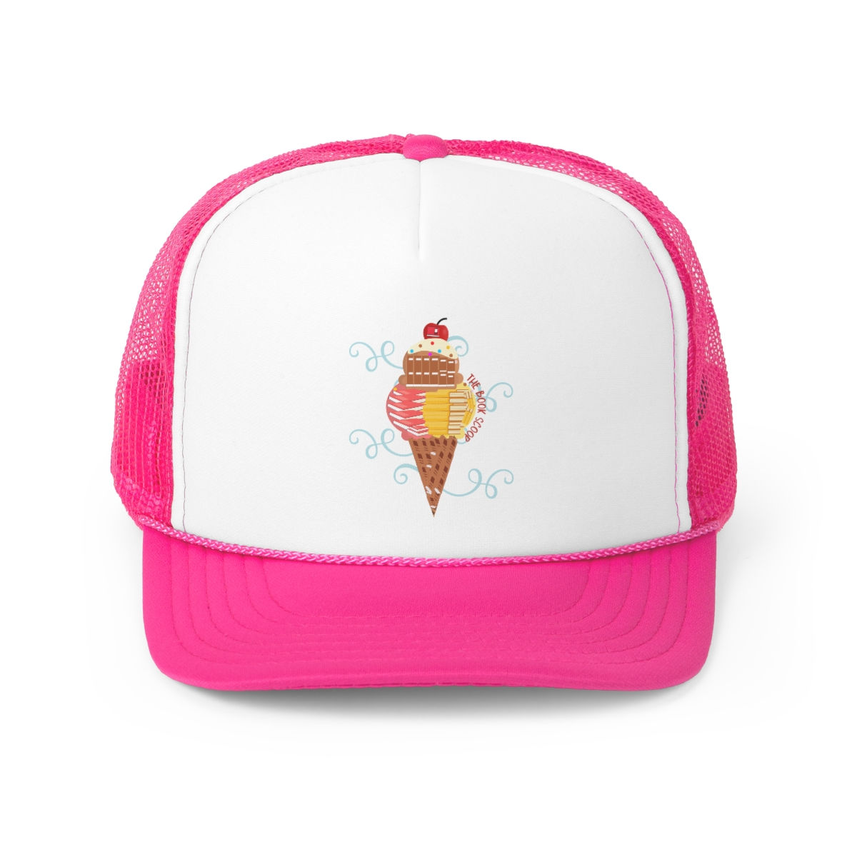 Book Ice Cream Scoop Trucker Caps