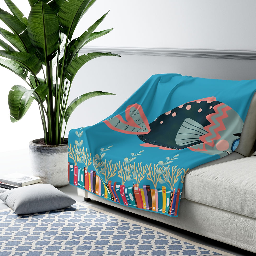 Thumbnail: Crazy Clown Fish #2: High Quality Cozy Fleece Blanket