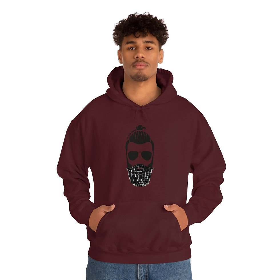 Thumbnail: Silver Fox Book Beard: Unisex Heavy Blend™ Hooded Sweatshirt