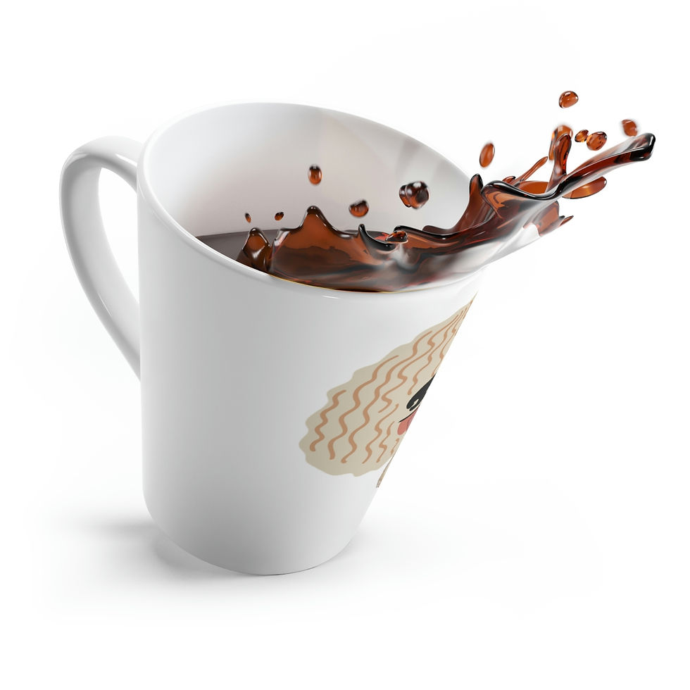 Thumbnail: Shaggy Dog Drinking Boba: Latte Mug