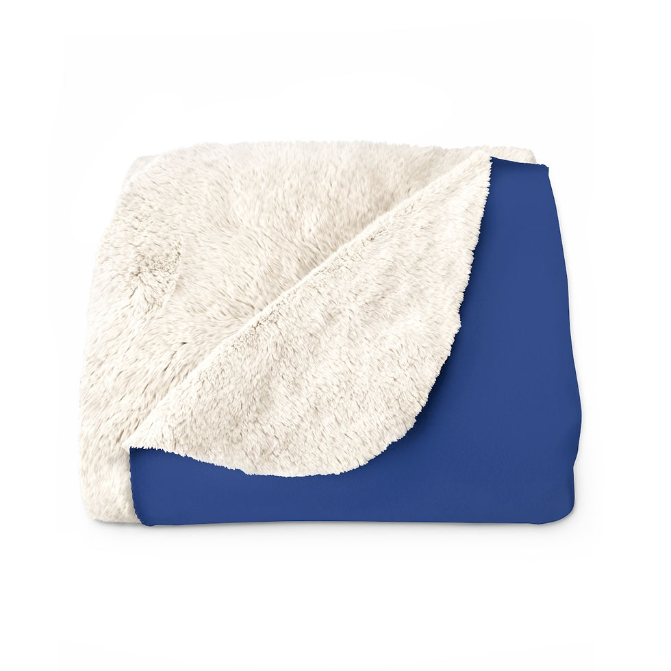 Thumbnail: Bulldog in Orange Sweater: High Quality Cozy Fleece Blanket