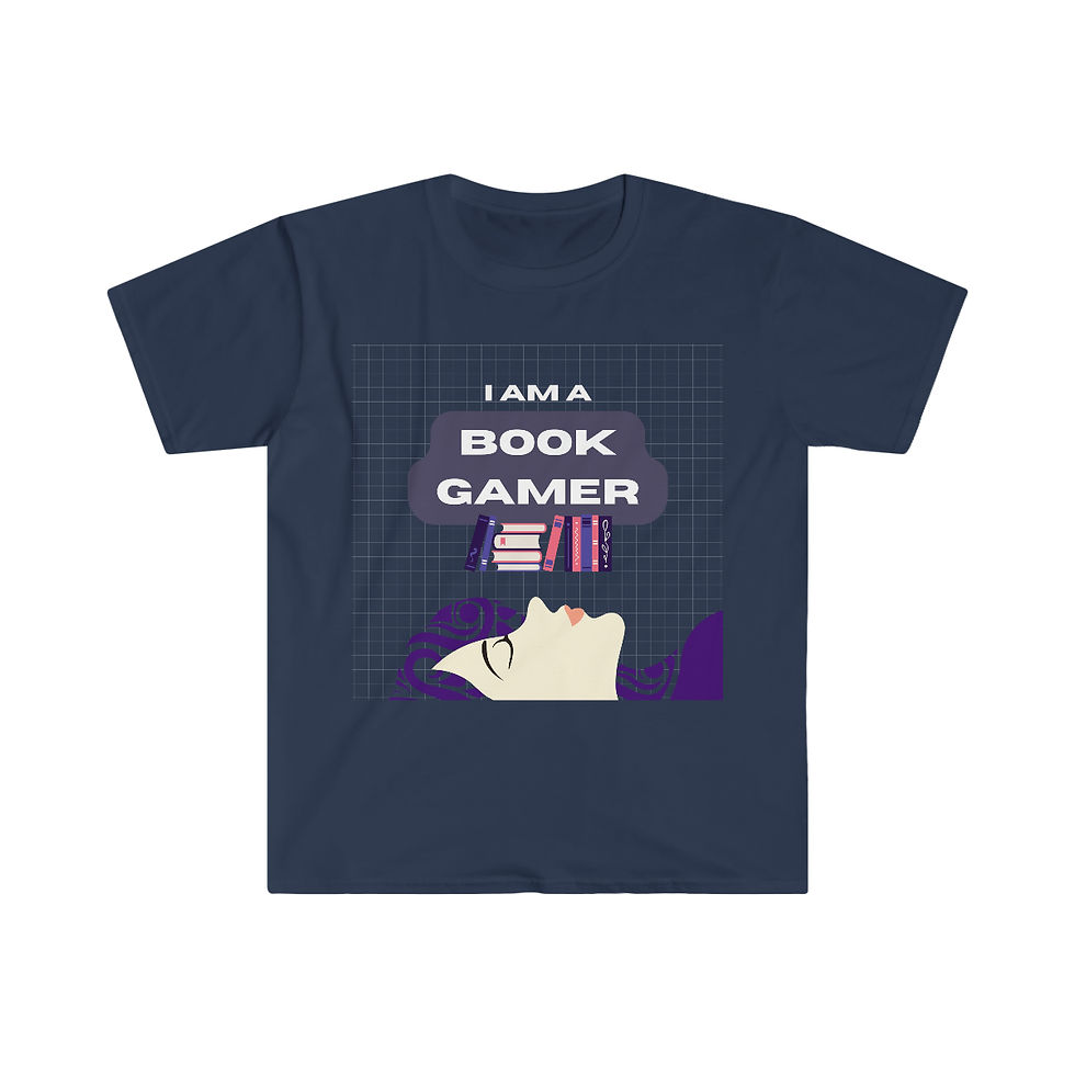 Thumbnail: I am a Book Gamer: Girl down: Unisex Softstyle T-Shirt