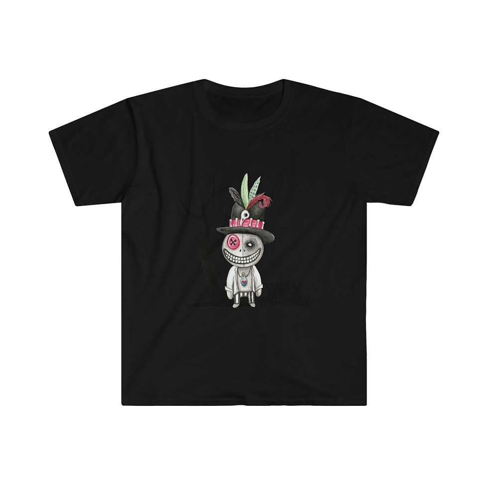 Thumbnail: Halloween Dude By A Tree: All American soft-style t-shirt