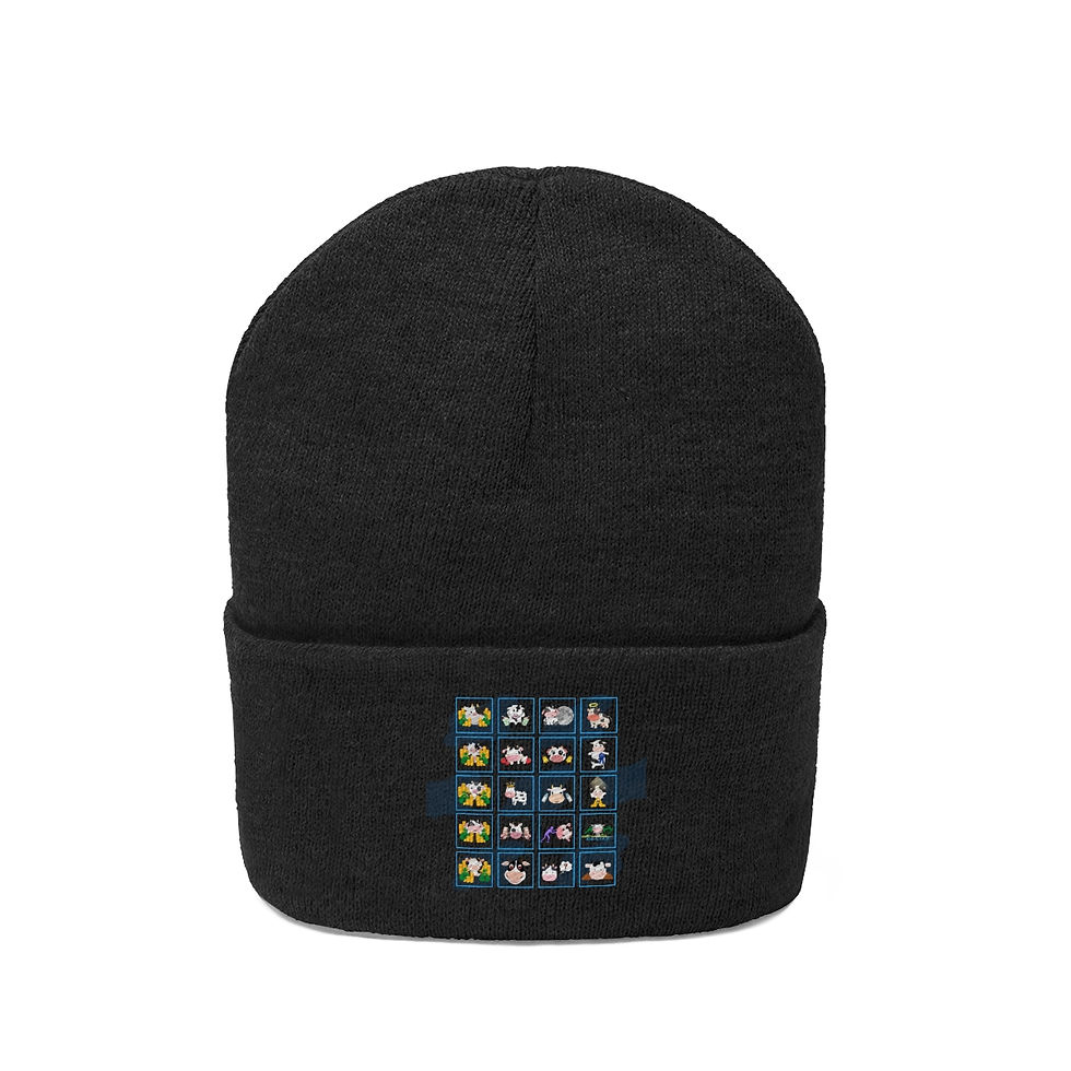 Thumbnail:  All cows: Knit Beanie