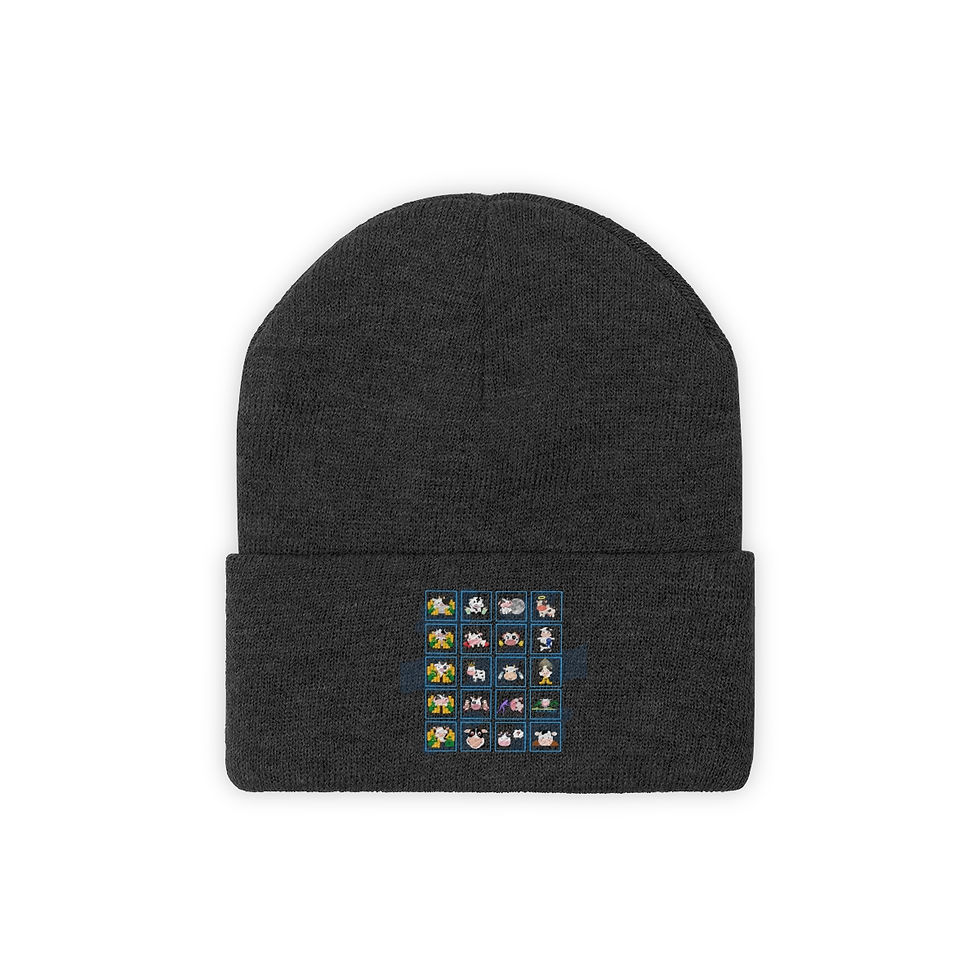 Thumbnail:  All cows: Knit Beanie