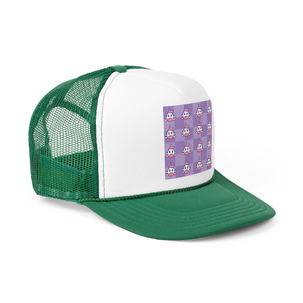 Thumbnail: Purple Unicorn Background;  Trucker Caps