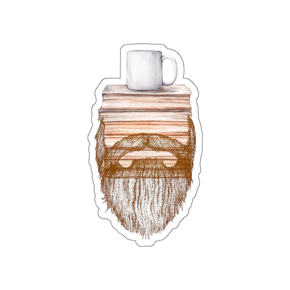 Thumbnail: Brown Beard Basket Die-Cut Stickers