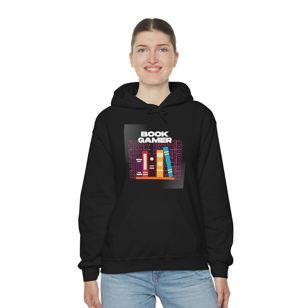Thumbnail: Book Gamer, Stack Up: Unisex Heavy Blend™ Hooded Sweatshirt