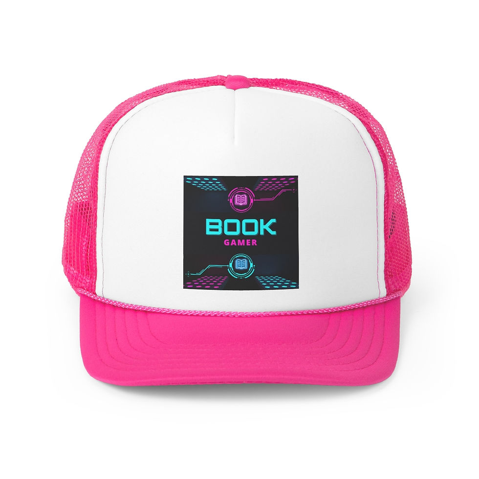 Thumbnail: Book Gamer Pink and Blue Vortex: Trucker Caps