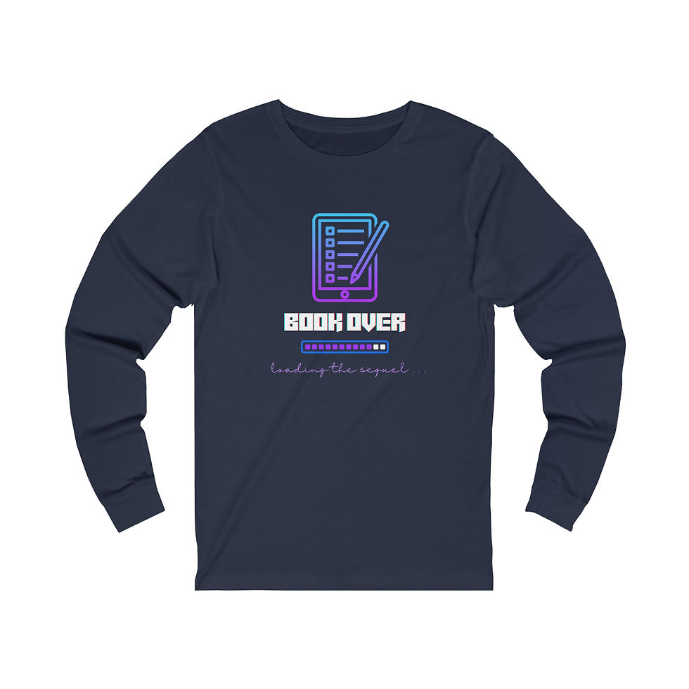 Thumbnail: Book Over, Loading the Sequel: Purple and Blue: long sleeve tee