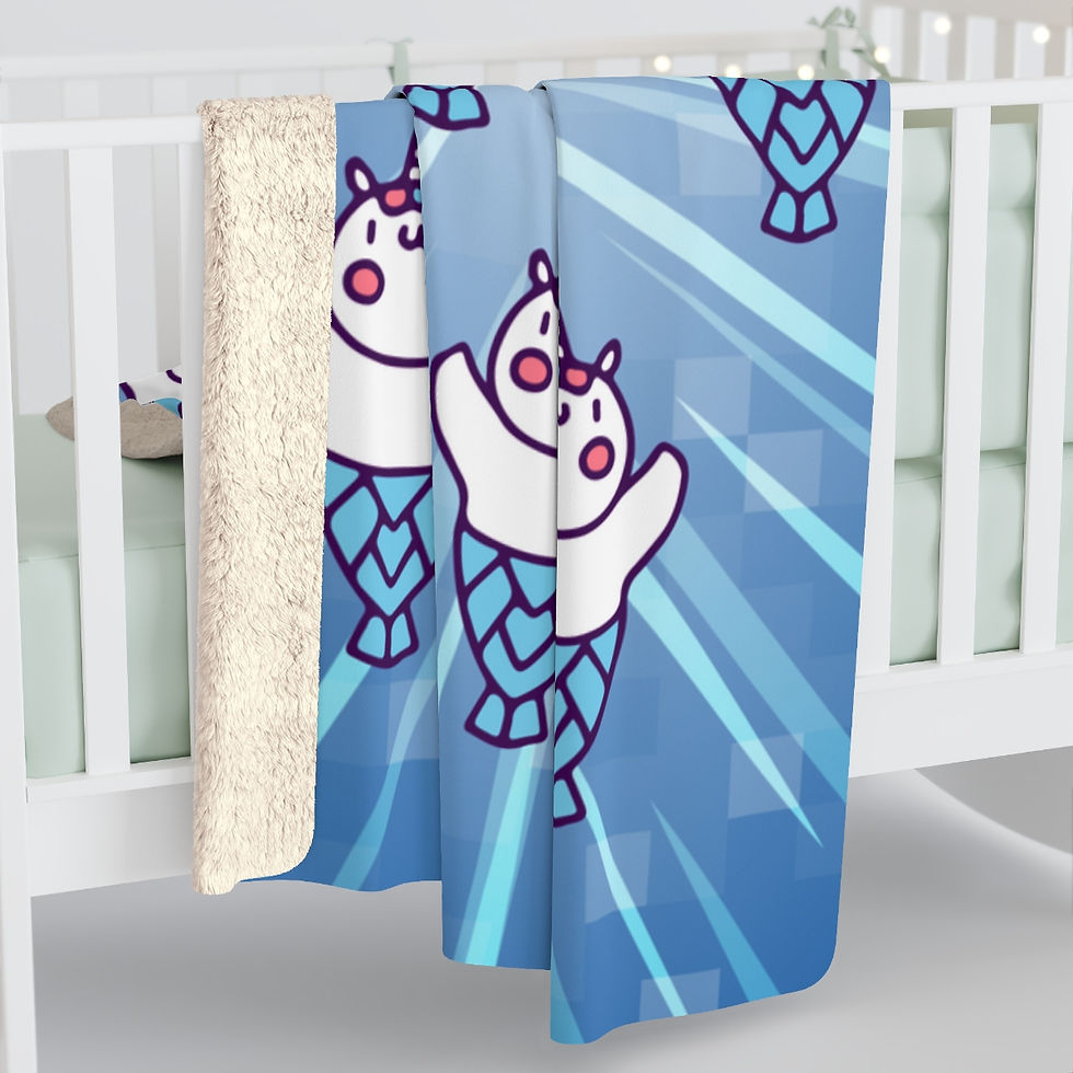 Thumbnail: Unicorn Synchronized Swimmers: High Quality Cozy Fleece Blanket