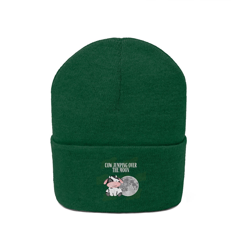 Thumbnail: Cow Jumping Over The Moon: Knit Beanie