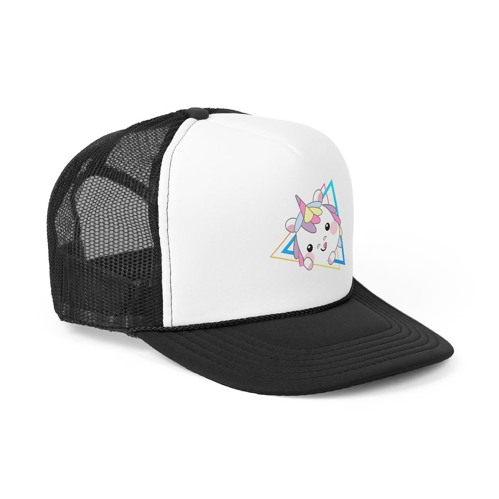 Thumbnail: Cute Unicorn In Triangle: Trucker Caps
