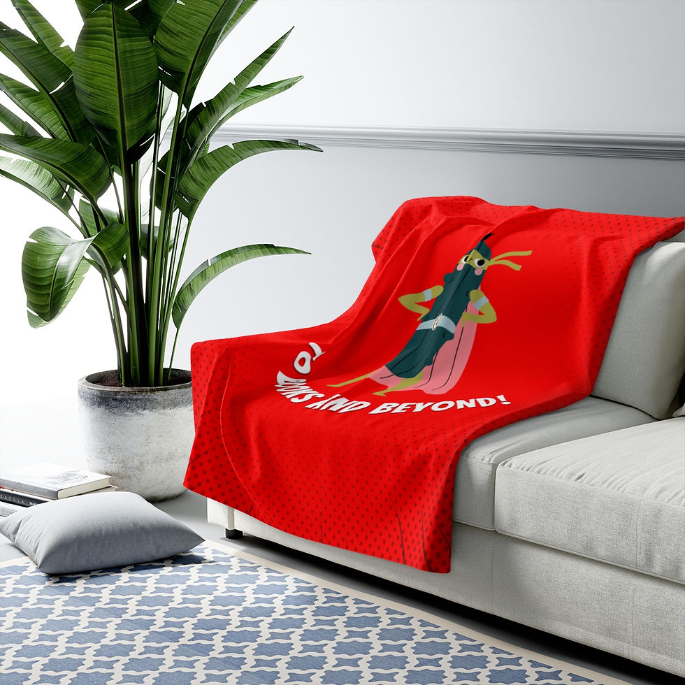 Thumbnail: To Books and Beyond Cucumber: High Quality Cozy Fleece Blanket