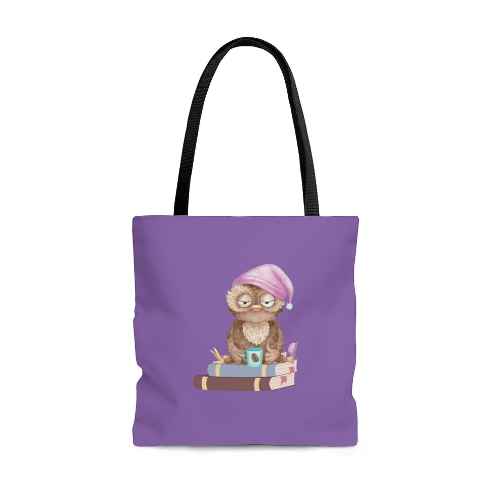 Thumbnail: Sleepy Owl Thumbs Up: Tote Bag