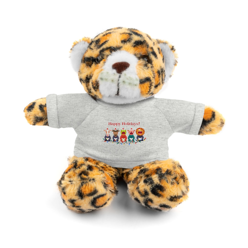 Thumbnail: Happy Holidays Animals And Lights Design: Stuffed Animals with Tee