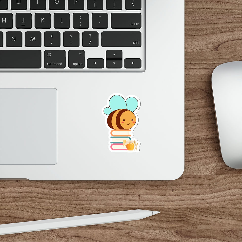Thumbnail: Bee in your Bookstack: Die-Cut Stickers