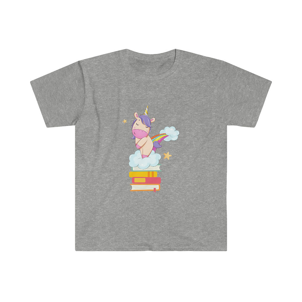 Thumbnail: Unitoot on a bookstack! Unisex Softstyle T-Shirt
