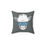 Thumbnail: Ski Skull With Cowboy Hat: Spun Polyester Square Pillow