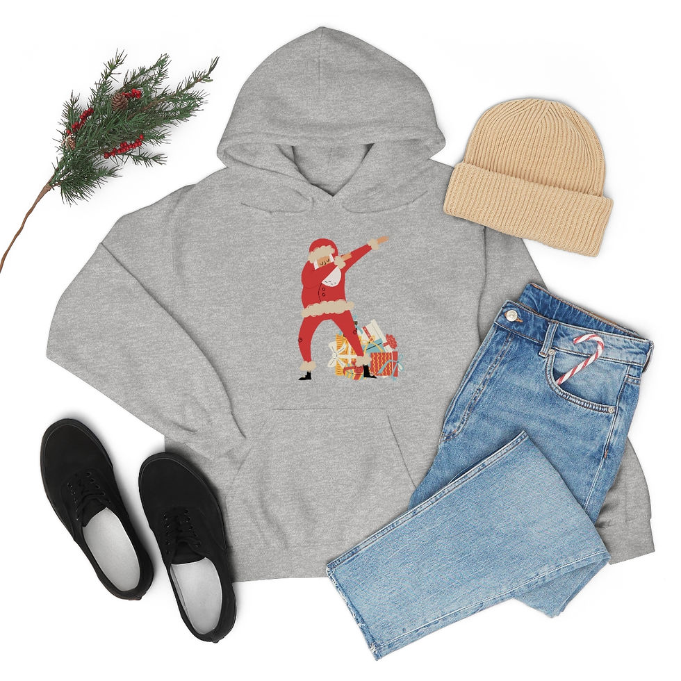 Thumbnail: Santa Dabbing to His Presents: Unisex Heavy Blend™ Hooded Sweatshirt